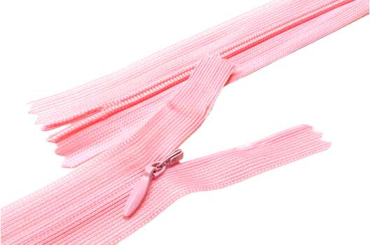 Молния потайная MaxZipper, тип 3, неразъемная, нежно-розовая (133), 20 см, Китай
