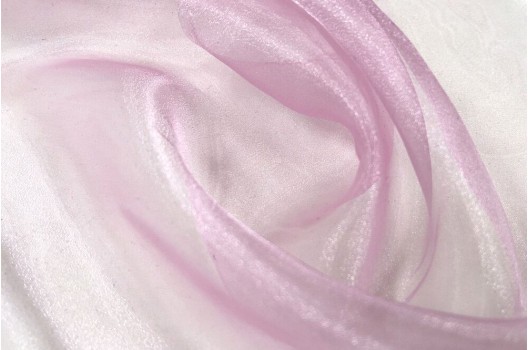 Органза, нежно-розовая