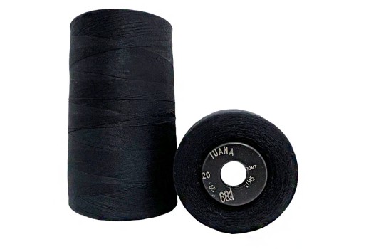 Нитки швейные универсальные Tuana №120 (5000 м) цвет 681 черно-синие