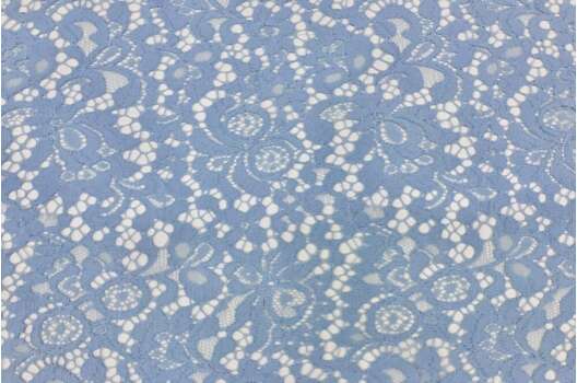 Кружевное полотно, Цветочное голубого цвета