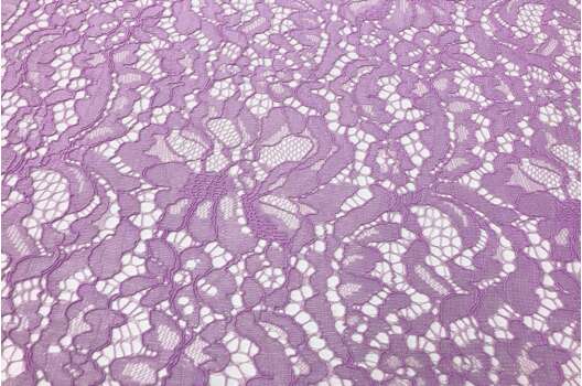 Кружевное полотно Цветы, сиреневое