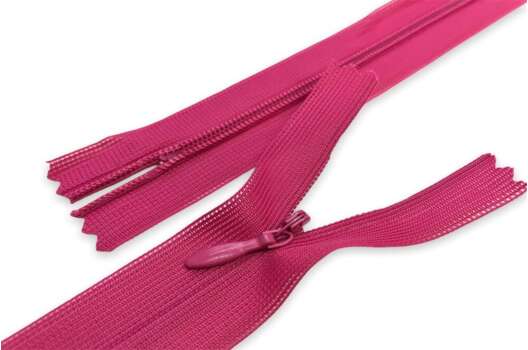 Молния потайная малина (145), тип 3, неразъемная, 40 см, Турция