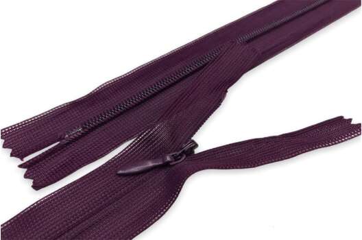 Молния потайная темно-фиолетовая (429), тип 3, неразъемная, 40 см, Турция