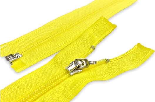 Молния спиральная, 65 см, цвет 110 (яркий желтый), разъемная