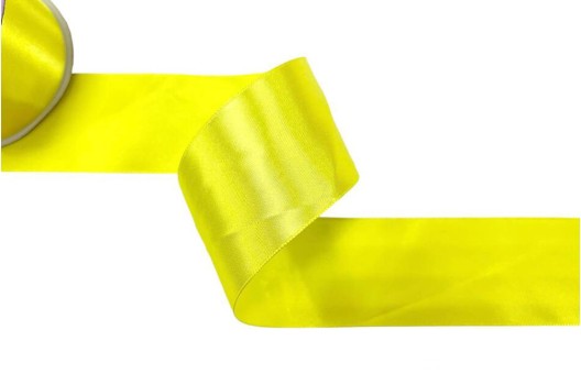 Лента атласная IDEAL, 50 мм, желтая (3014)