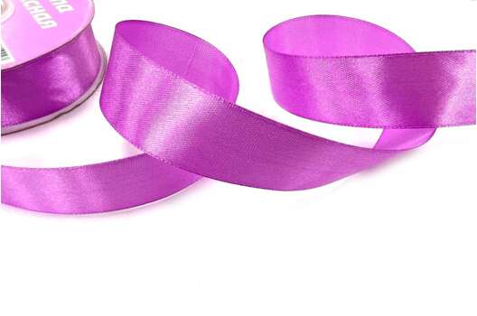 Лента атласная IDEAL, 25 мм, сиреневая (3114)