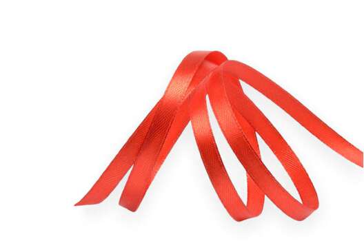 Лента атласная IDEAL, 6 мм, красная (3095)