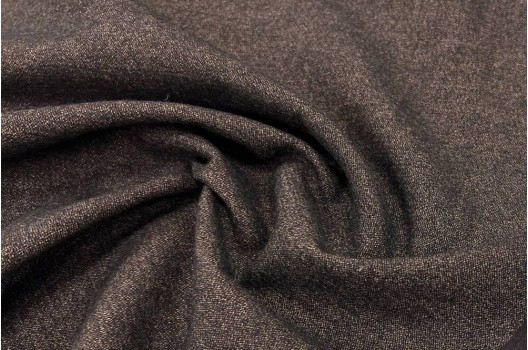 Костюмная ткань с вискозой, коричневый меланж, Италия