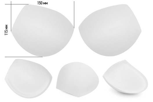 Чашечки корсетные с эффектом push-up, размер 80, белые