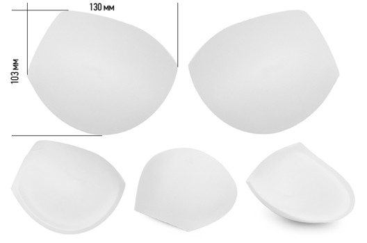 Чашечки корсетные с эффектом push-up, размер 70, белые