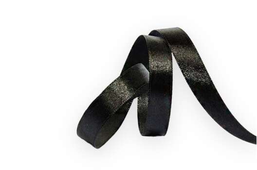 Лента атласная IDEAL, 12 мм, черная (3173)