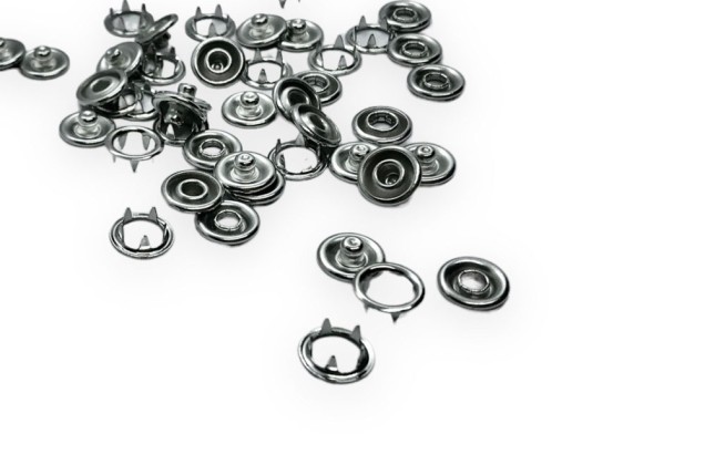 Кнопки трикотажные, кольцо 9.5 мм, никель
