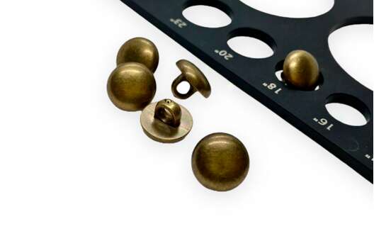 Пуговица пластиковая на ножке C-NE69 (LA1331), бронза, 11.5 мм