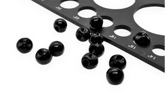 Пуговица пластиковая на ножке, черная, 10 мм, А517 (GE08)