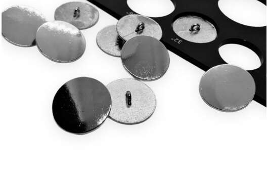 Пуговица металлическая на ножке, никель, 20 мм, LL2269