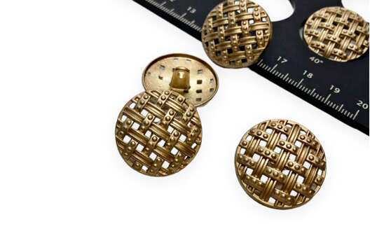Пуговица металлическая на ножке, золото, 25 мм, С-МЕ325
