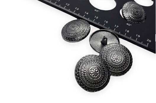 Пуговица металлическая на ножке, никель, 25 мм, С-МЕ315