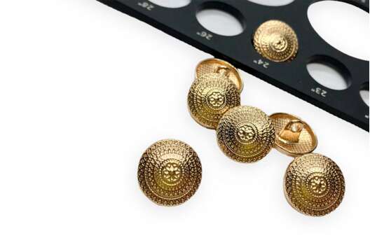 Пуговица металлическая на ножке, золото, 15 мм, С-МЕ315