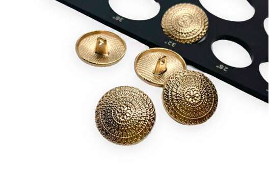 Пуговица металлическая на ножке, золото, 20 мм, С-МЕ315