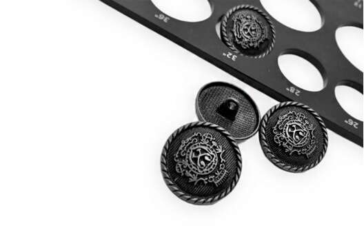 Пуговица металлическая на ножке, никель, 20 мм, С-МЕ309