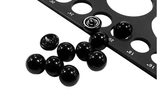 Пуговица на ножке A513, пластик, черная, 12.5 мм