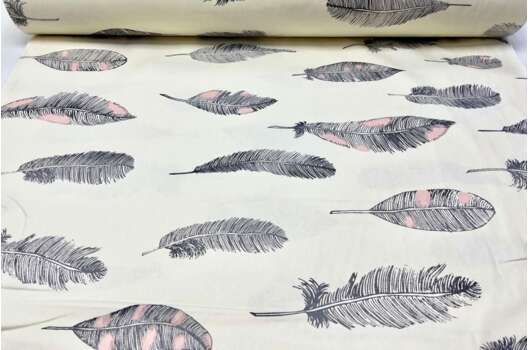 Тик, Перья на бежевом фоне (УЦЕНКА)