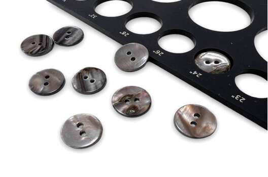 Пуговица-ракушка, перламутр кофе, 2 прокола, 15 мм