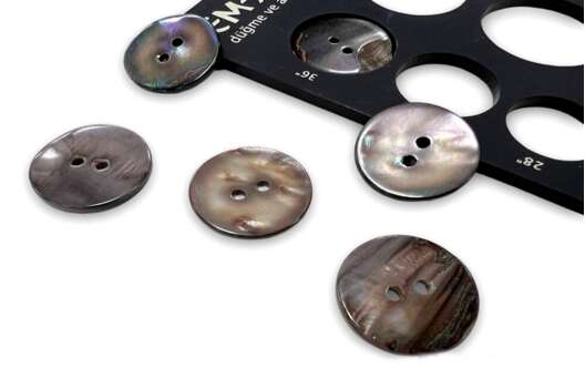 Пуговица-ракушка, перламутр кофе, 2 прокола, 22 мм