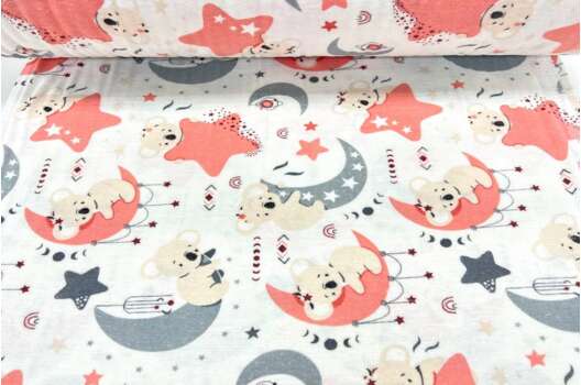 Фланель LUX 240 см, Коала на луне