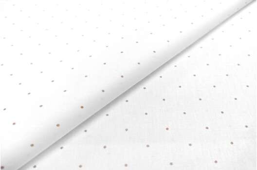 Ранфорс (поплин LUX) 240 см, Коричневые точечки на белом