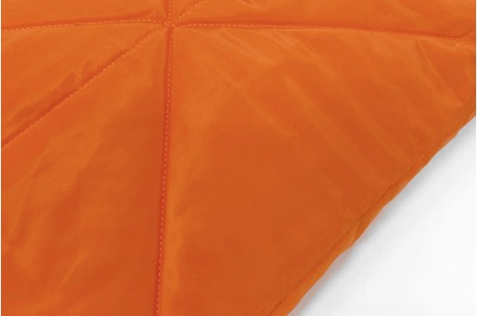 Курточная стежка на синтепоне, Ромбы 21 см ярко-оранжевые