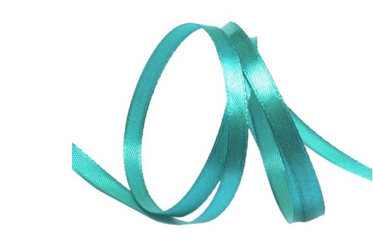 Лента атласная IDEAL, 6 мм, сине-зеленая (3154)