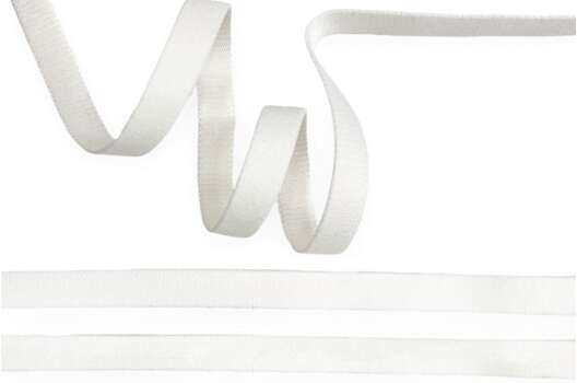 Резинка бельевая (для бретелей) Lauma 10 мм, блестящая, сумрачно-белый