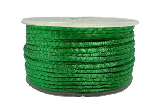 Шнур атласный, 2 мм, зеленый (3042)