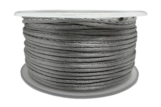 Шнур атласный, 2 мм, светло-серый (3108)
