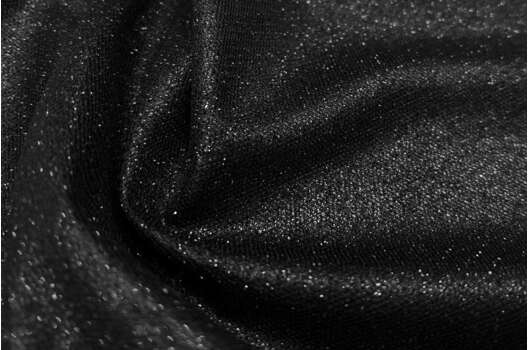 Трикотаж с глиттером MIRACLE, черный