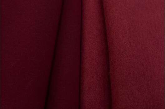 Футер 3-х нитка начес Mensu, велюр-эффект, гранат