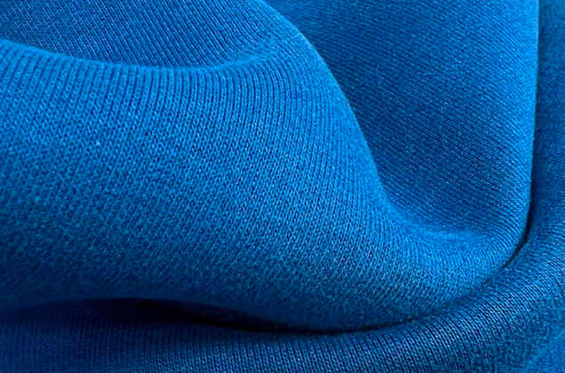 Футер 3-х нитка начес Mensu, велюр-эффект, яркий синий 3