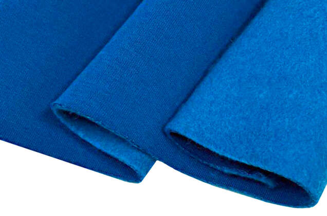 Футер 3-х нитка начес Mensu, велюр-эффект, яркий синий 4
