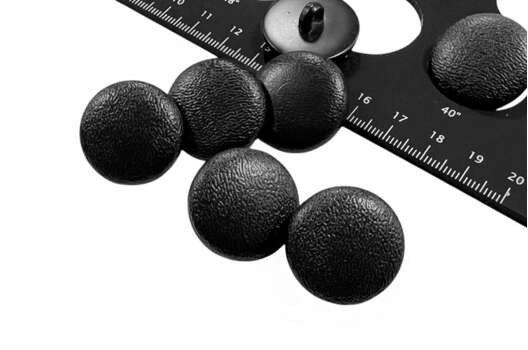 Пуговица пластиковая на ножке, NE221, черная, 25 мм