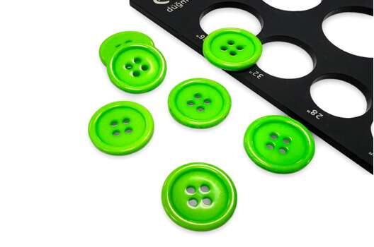 Пуговица пластик, 4 прокола, зеленый неон, 20 мм, C-TA203