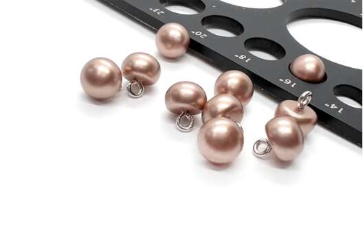 Пуговица пластиковая на ножке, C-GE01, коричневая, 10 мм