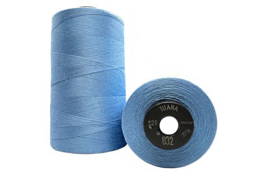 Нитки швейные универсальные Tuana №120 (5000 м) цвет 632 голубой