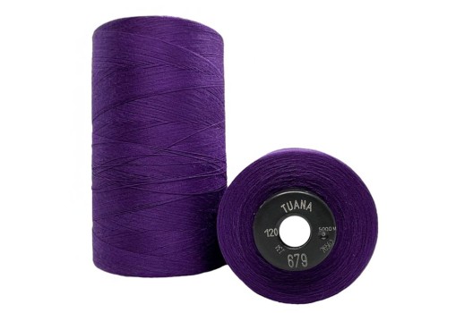 Нитки швейные универсальные Tuana №120 (5000 м) цвет 679 фиолетовый