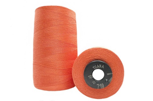 Нитки швейные универсальные Tuana №120 (5000 м) цвет 719 оранжевый