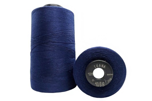 Нитки швейные универсальные Tuana №120 (5000 м) цвет 1066 темно-синий