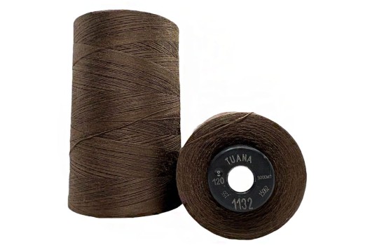 Нитки швейные универсальные Tuana №120 (5000 м) цвет 1132 темно-коричневый