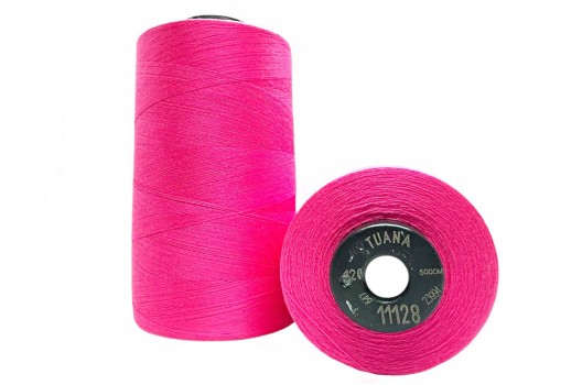 Нитки швейные универсальные Tuana №120 (5000 м) цвет 11128 розовый неон