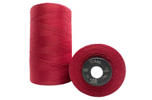 Нитки швейные универсальные Tuana №120 (5000 м) цвет 398 красный