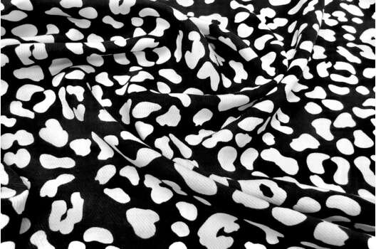 Штапель твил, Пятнистый в черной расцветке